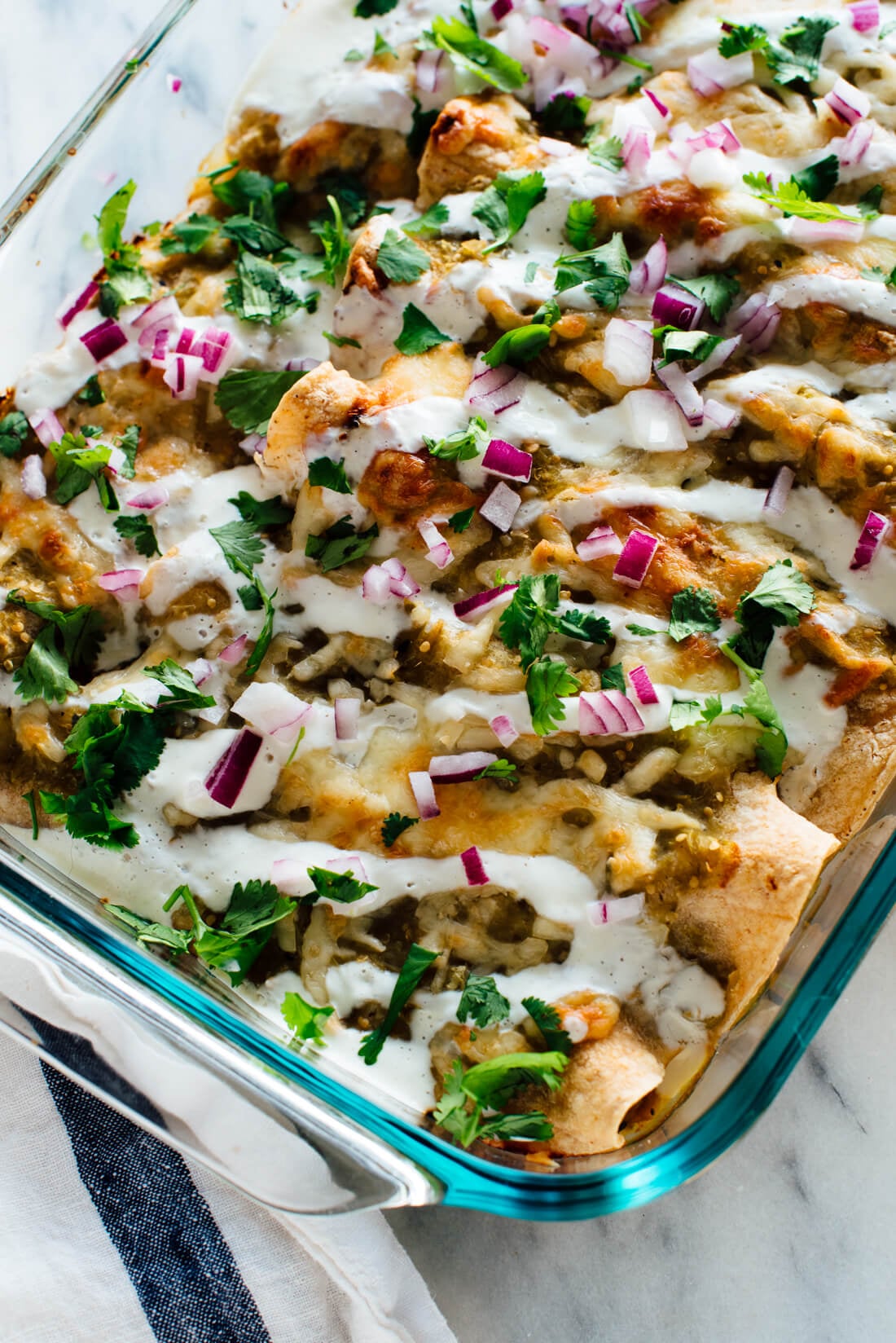 Amazing salsa verde sweet potato enchiladas recipe!