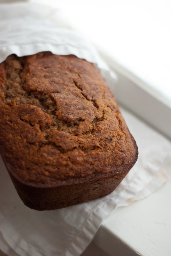 Honey whole wheat banana bread from cookieandkate.com honey whole wheat banana bread