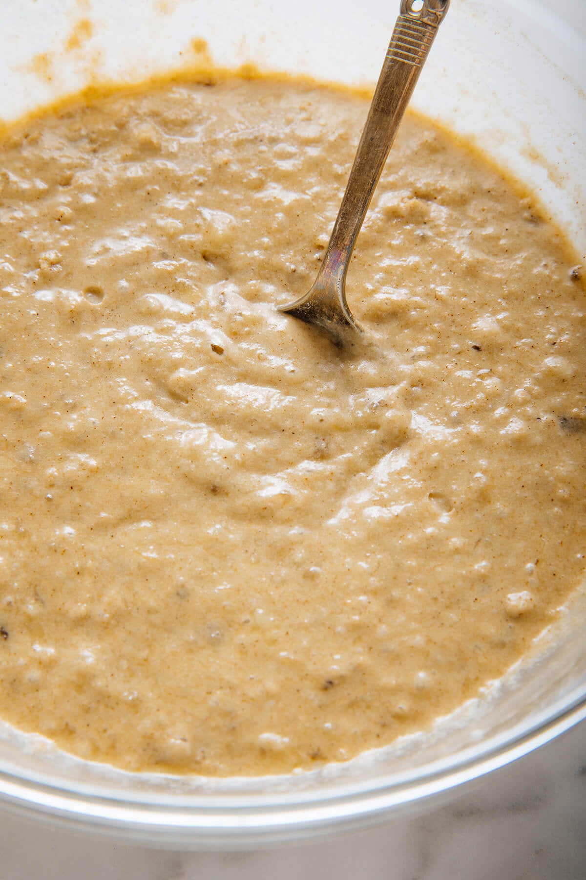 pancake batter after resting