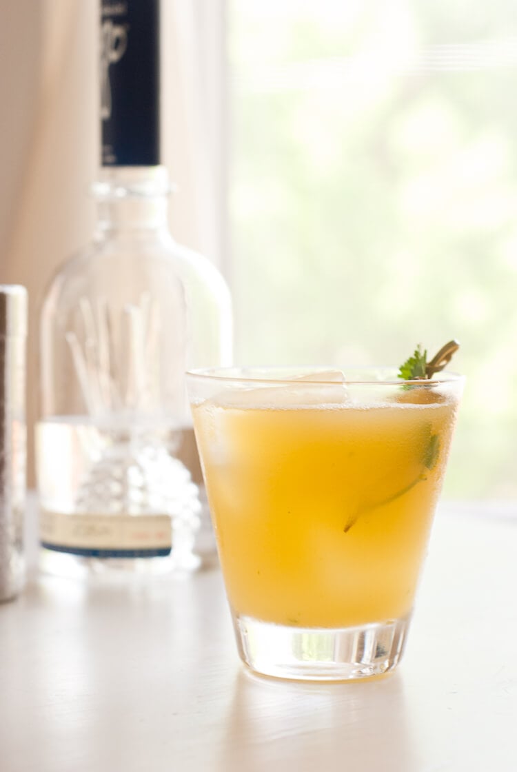 pineapple cocktail infused with cilantro and serrano pineapple cocktail infused with cilantro and serrano