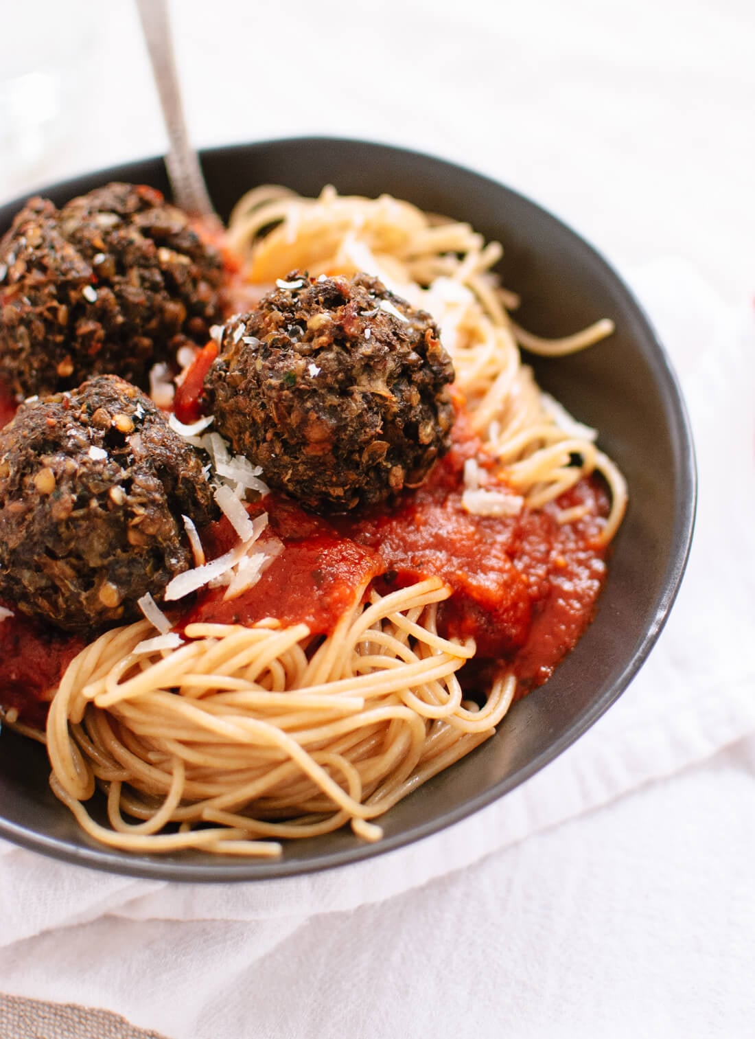 Lentil and Mushroom Meatballs from cookieandkate.com lentil meatballs recipe