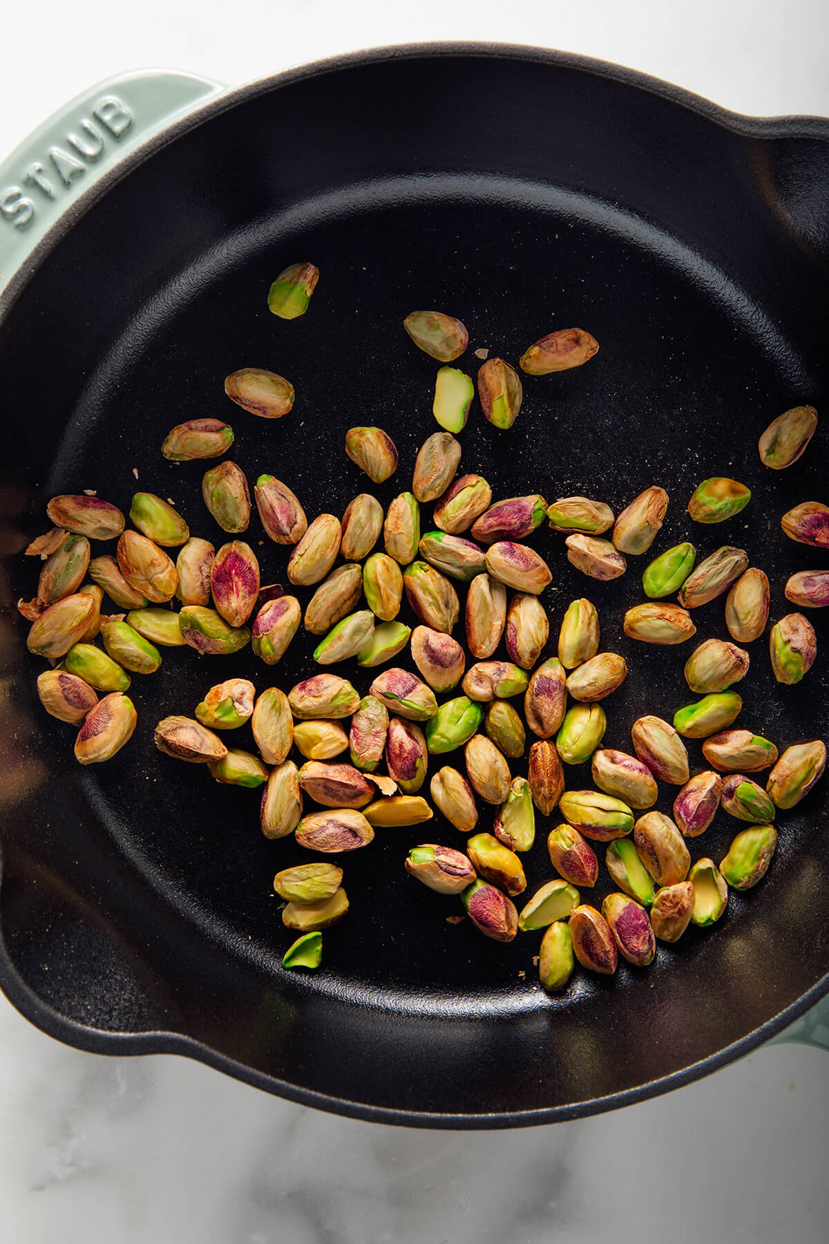 toasting pistachios