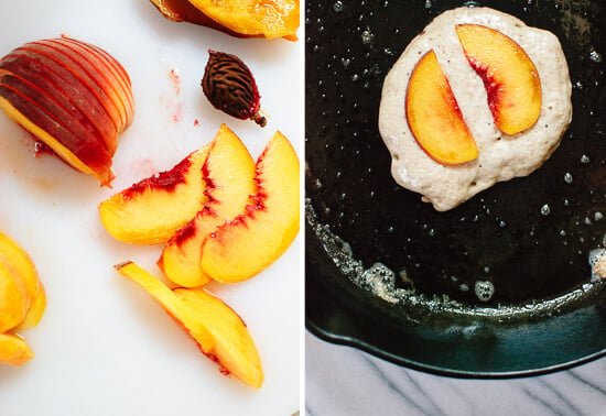 How to make peach pancakes