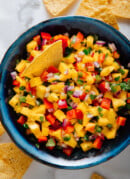 mango salsa with tortilla chips