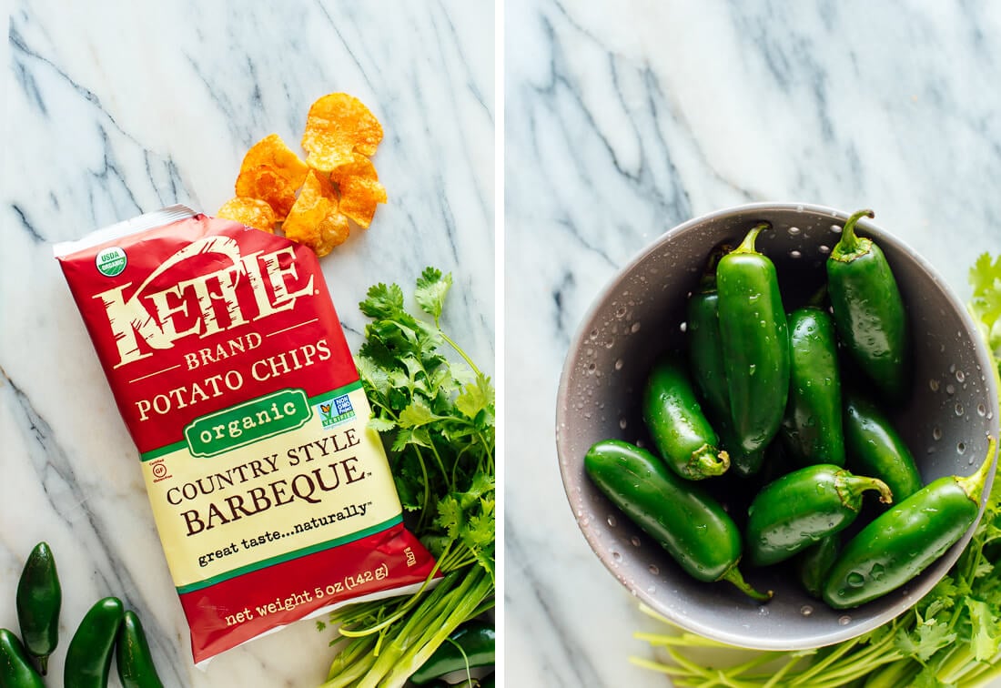 Kettle brand barbecue chips and jalapeƱos