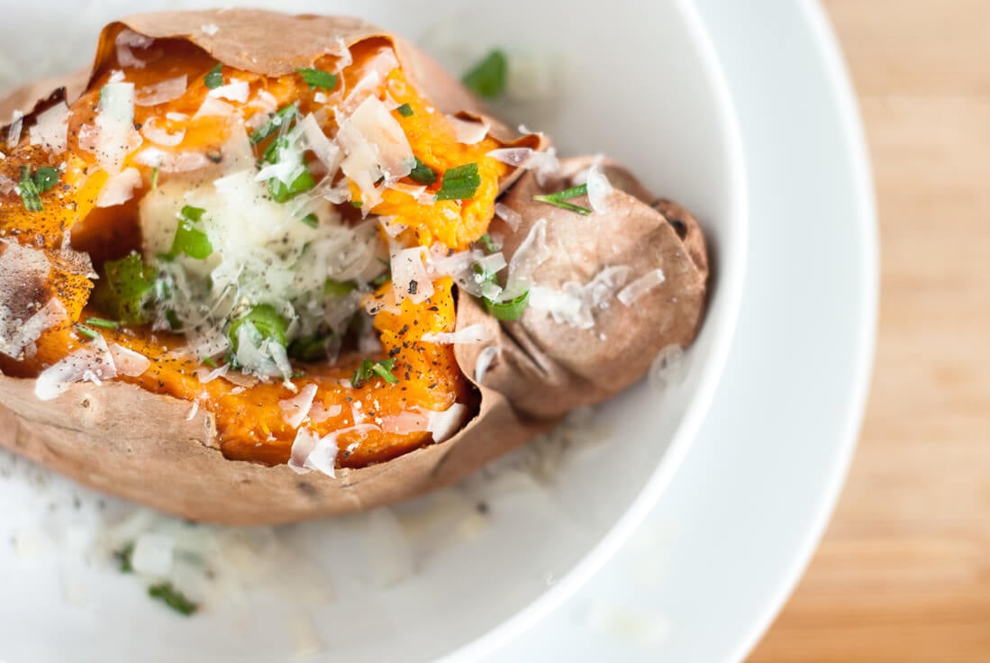 Rosemary Parmesan Sweet Potato
