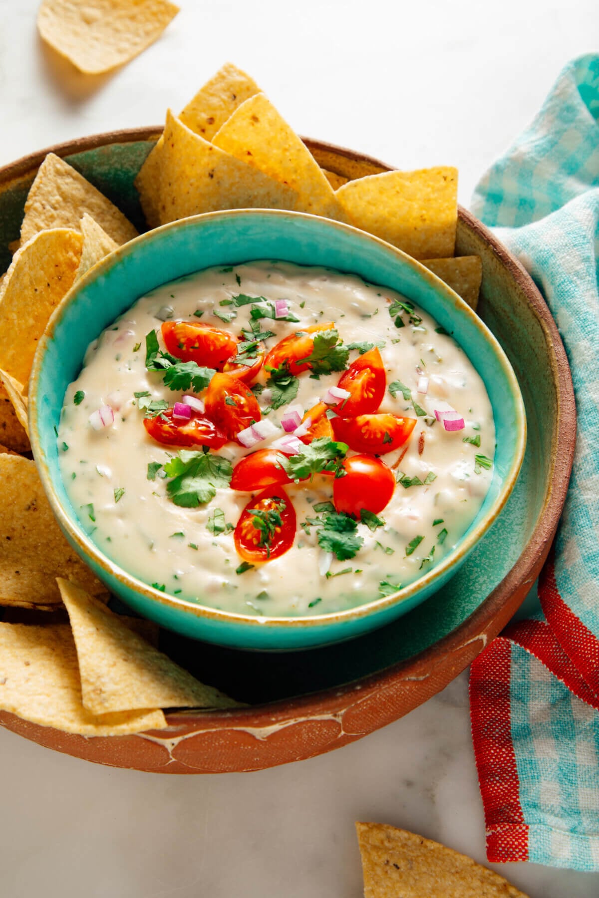 queso with tortilla chips