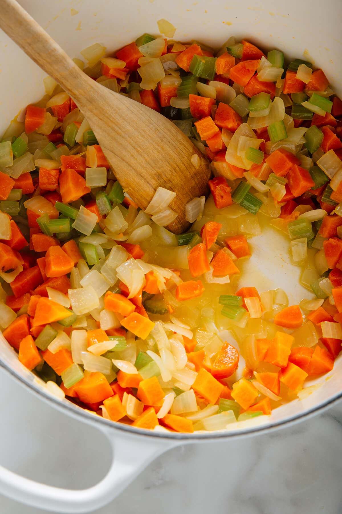 sautéed carrots, onion and celery