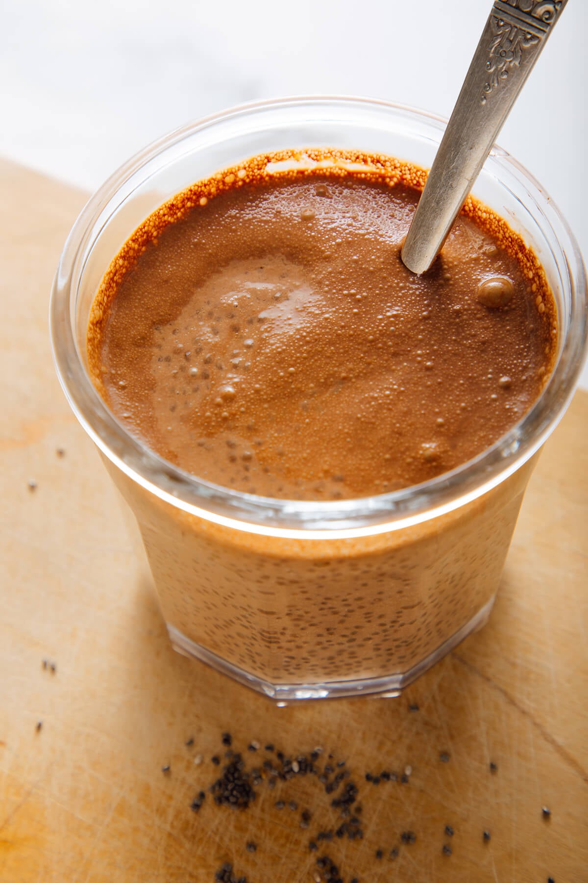 chia pudding before resting
