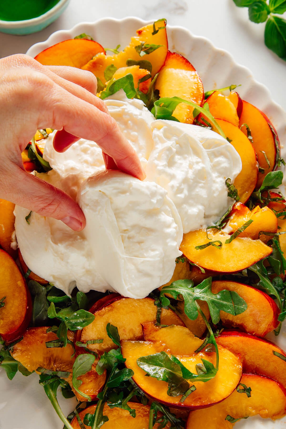 adding burrata