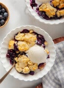 gluten-free blueberry cobbler with almond flour